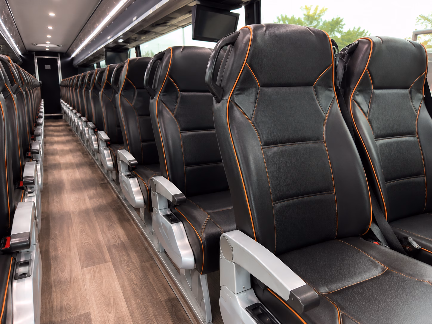 hollywood charter bus services interior